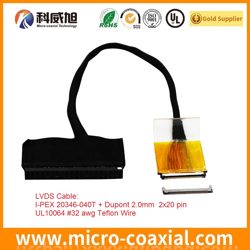 customized I-PEX 20320-030T-11 fine pitch connector LVDS cable I-PEX 20230-020B-F LVDS eDP cable Factory