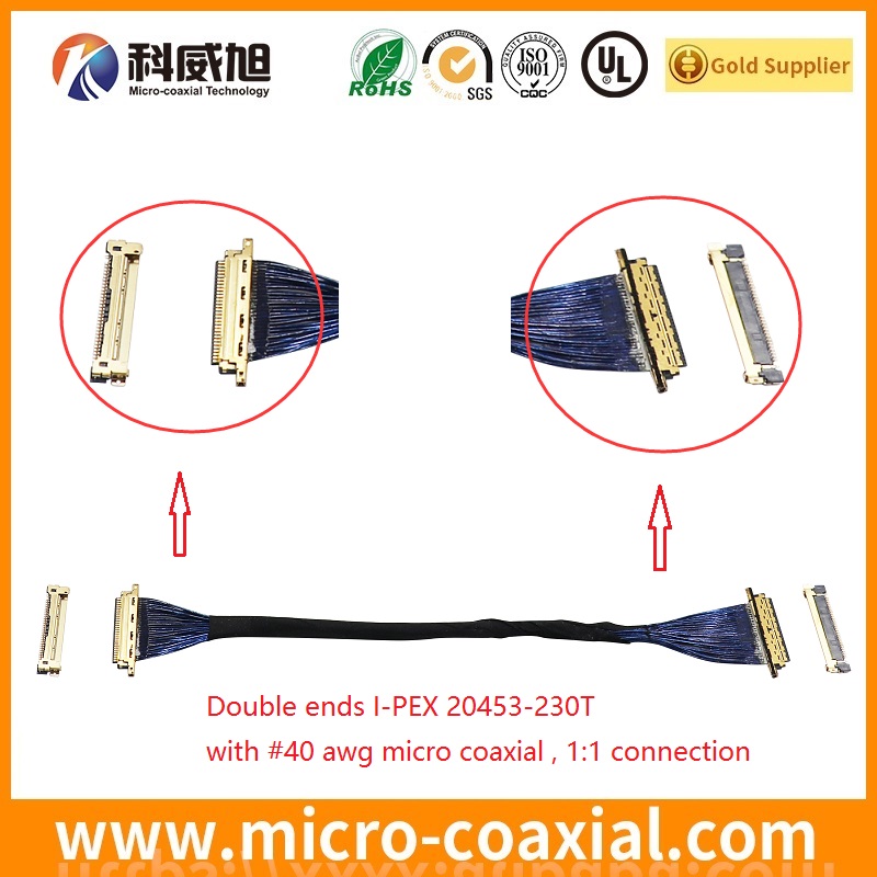 Built DF56-30P-SHL micro coaxial connector LVDS cable I-PEX 20474-030E-12 LVDS eDP cable vendor